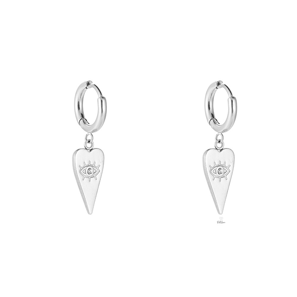 See into Heart Stainless Steel Earring
