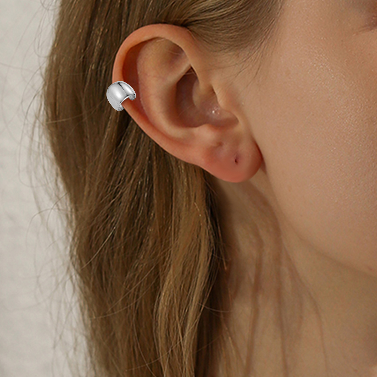 Fat shield stainless steel earcuff