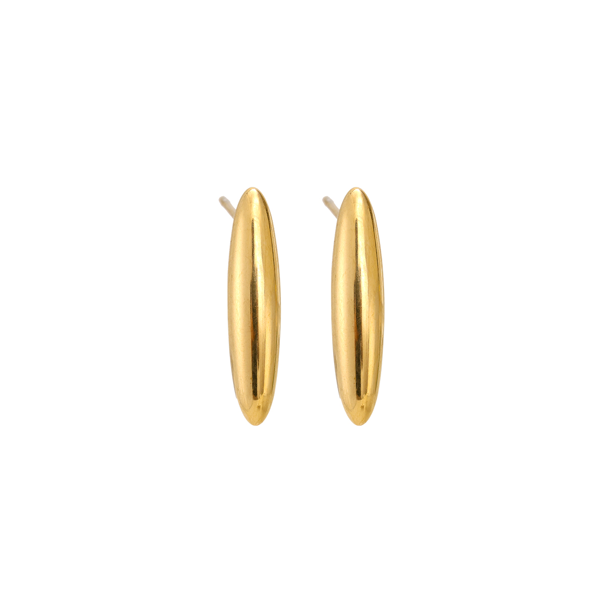 Long Shimmer Baguette Shape stainless steel earrings    