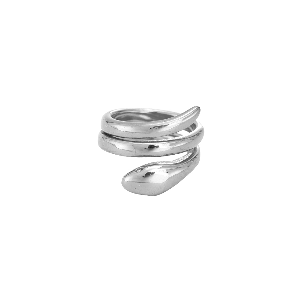 Snake Rolling Edelstahl Ring      