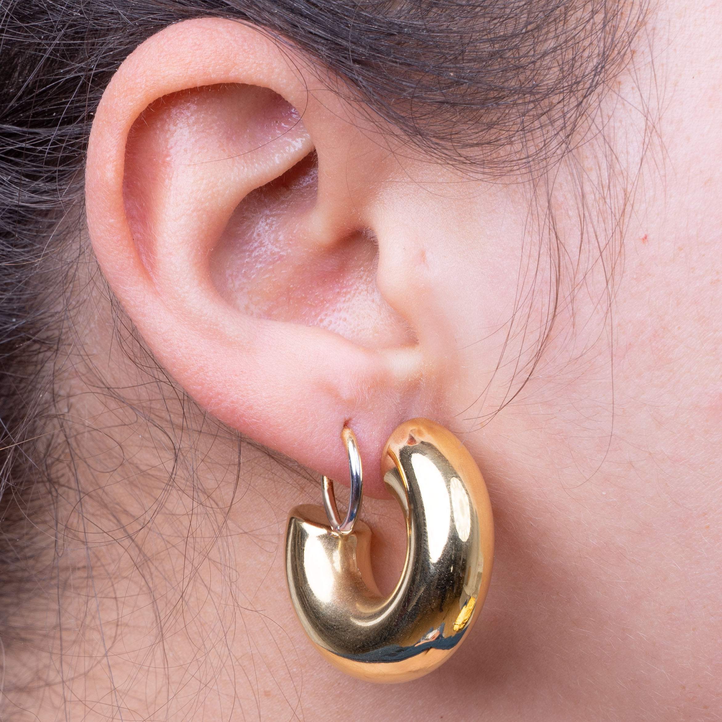 Alyssa 3 cm Stainless Steel Earring