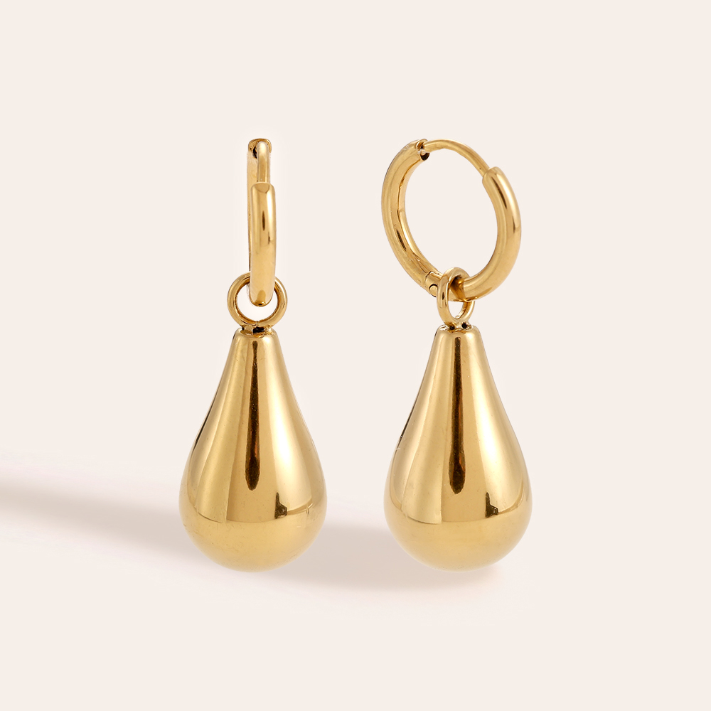 Classic Drop stainless steel earrings        