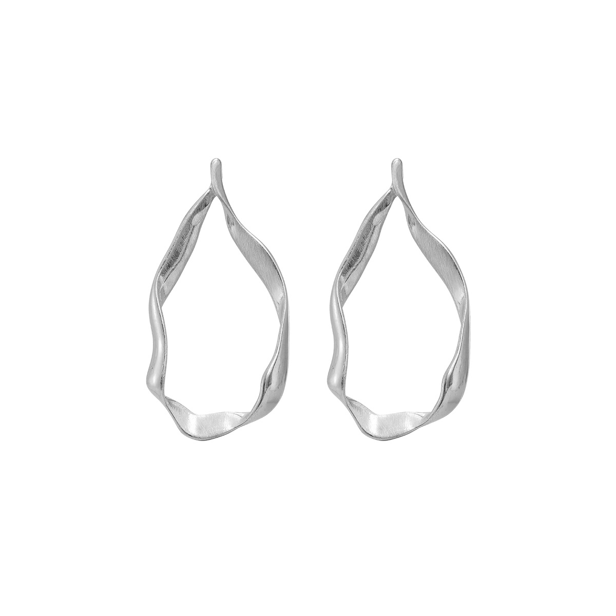 Irregular Forged Drop Feeling stainless steel earrings   