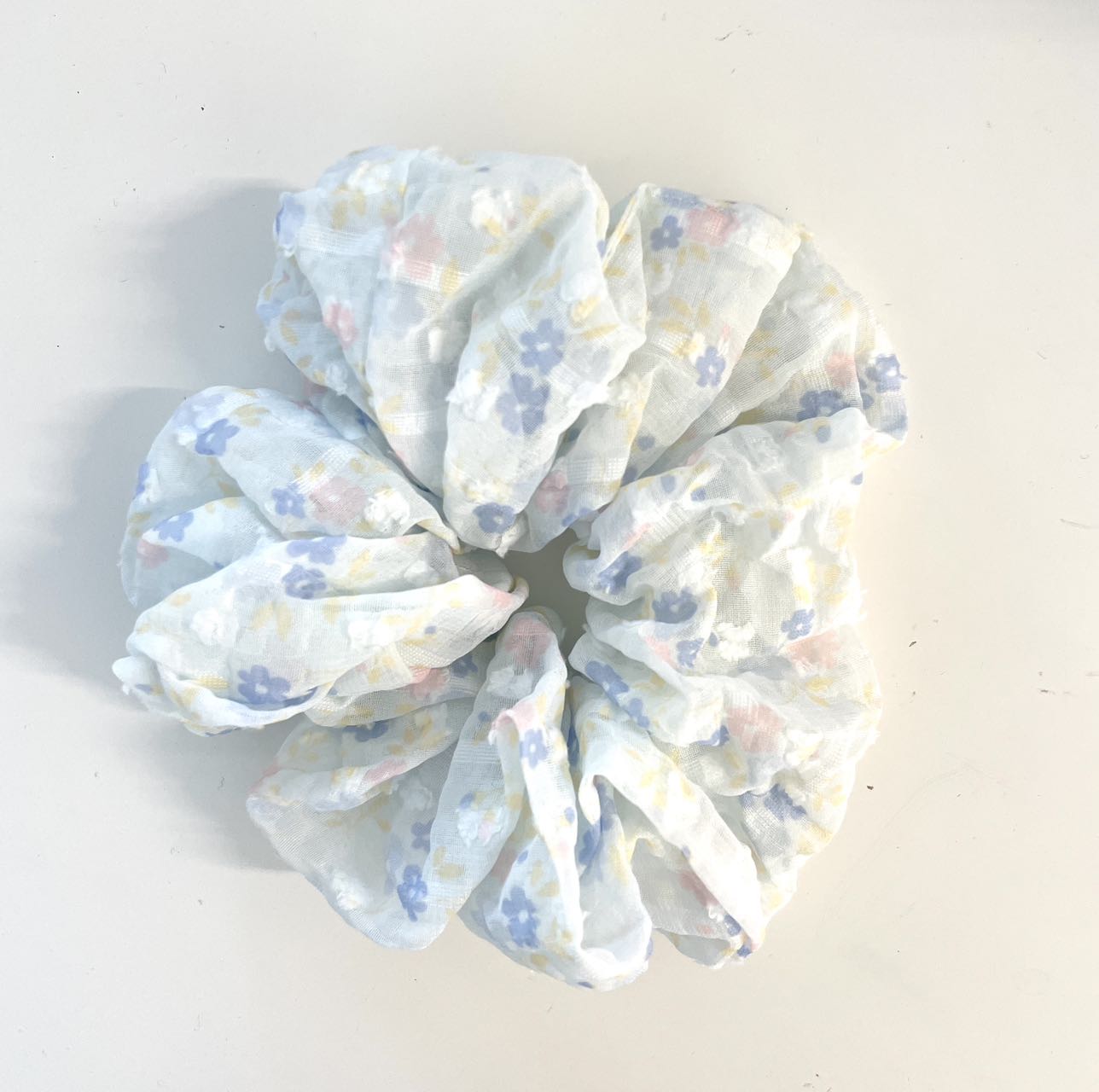 Small Floral Print Scrunchie