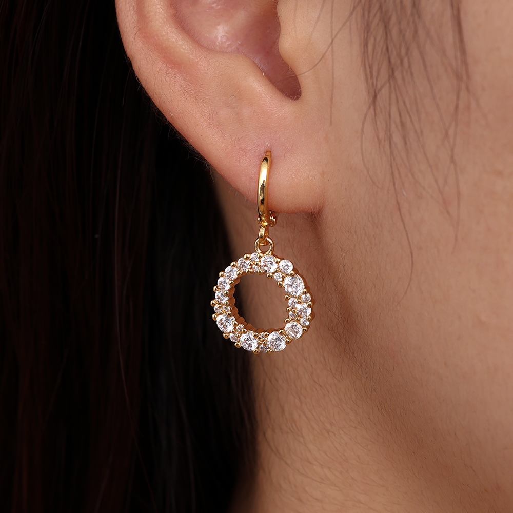 Diamond Cycle gold-plated earrings    