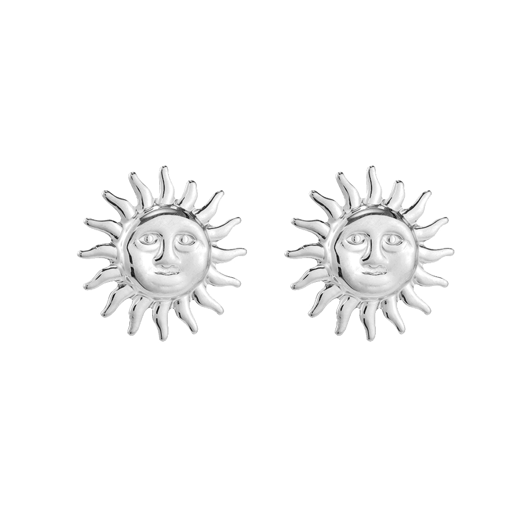 Just Sun Face stainless steel earrings 