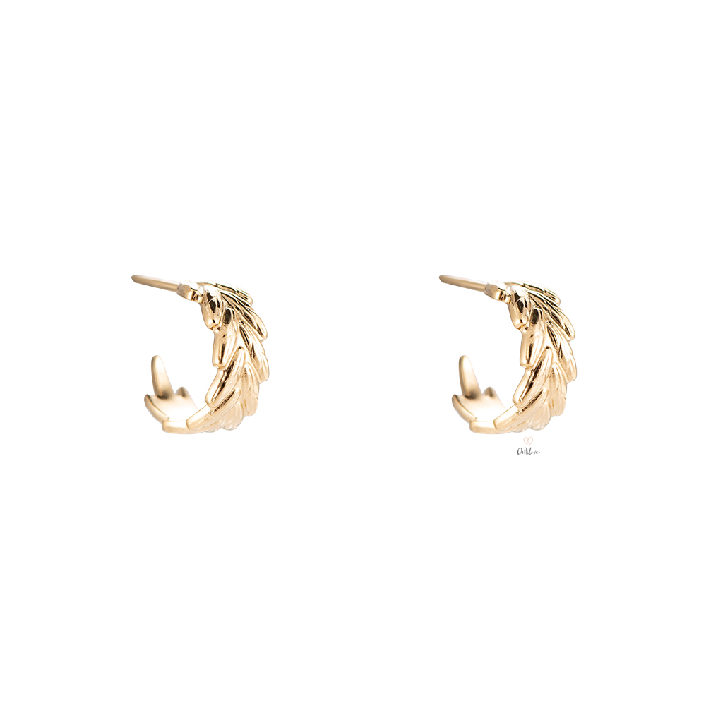 Leaf Curve stainless steel earring