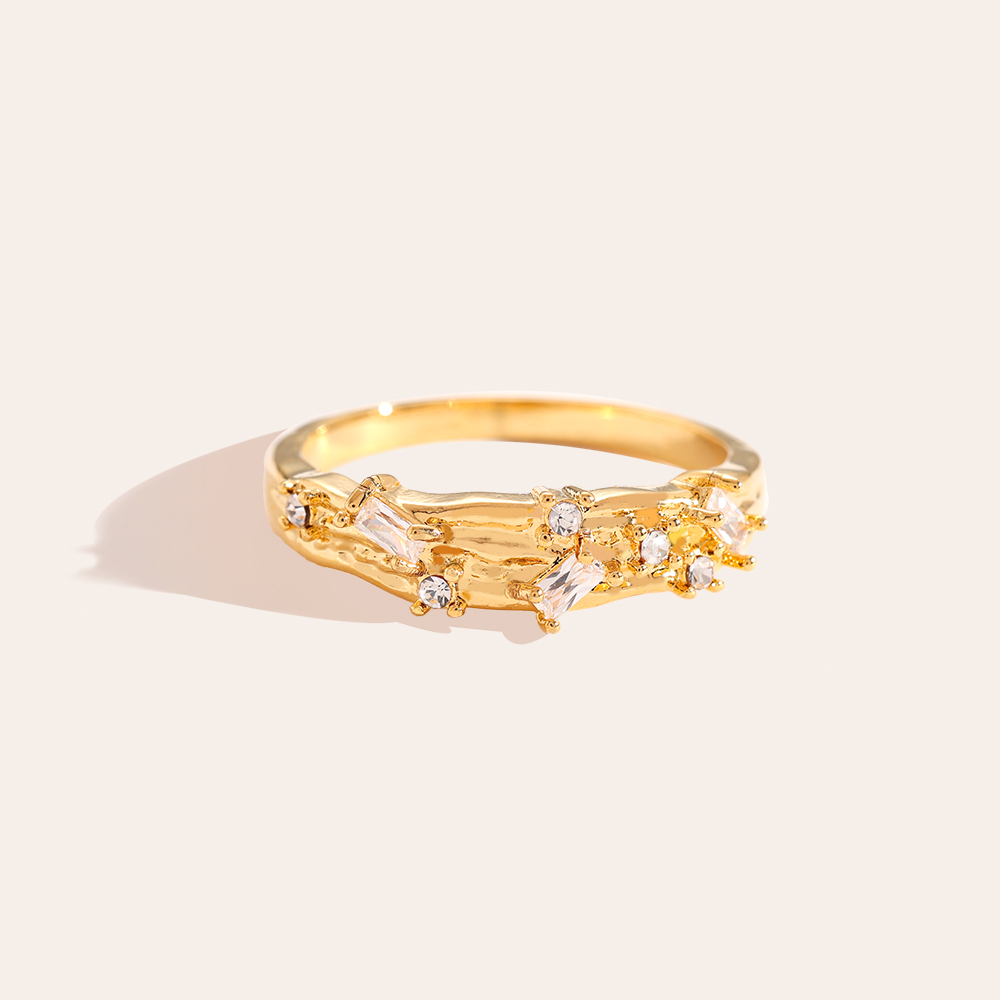 Fall Diamonds Edelstahl Ring   