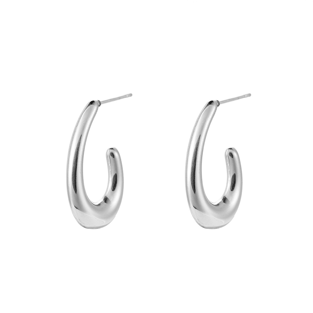 Cecilia 2.8 cm stainless steel earrings