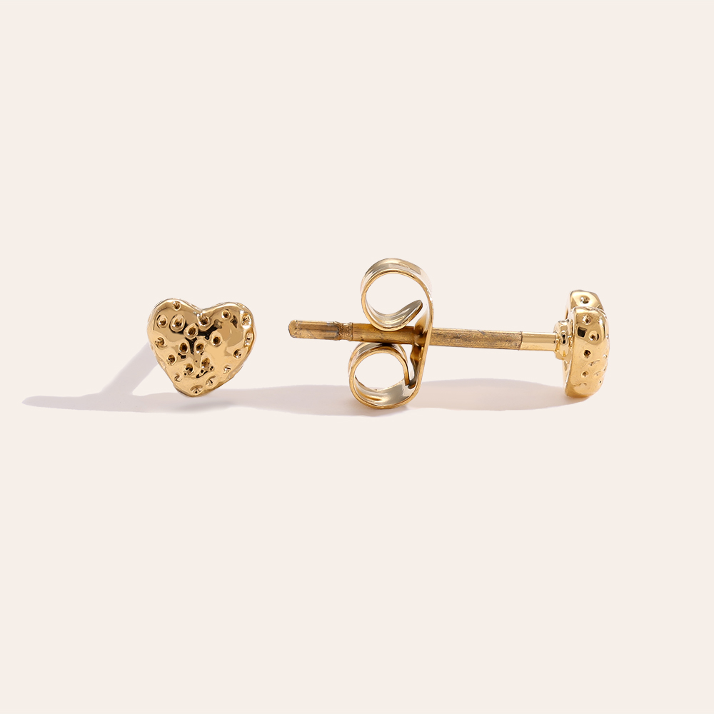 Tiny Heart Boucles d'oreilles en acier inoxydable      