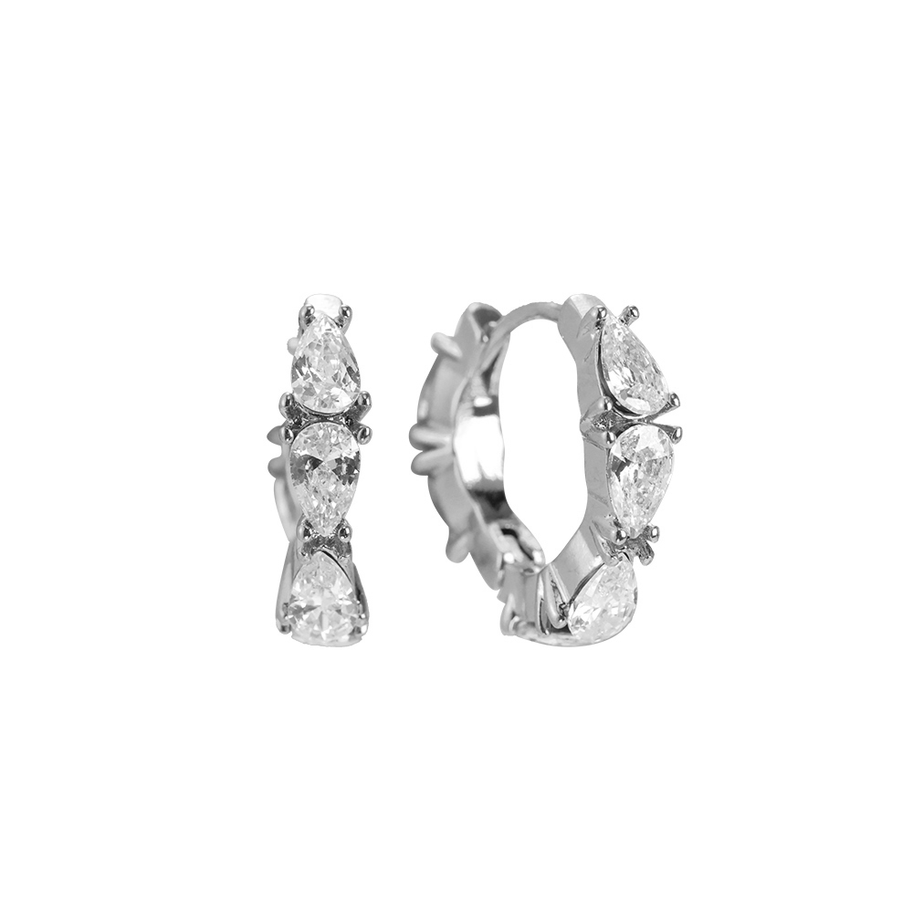 Drop Diamonds Line stainless steel earrings       