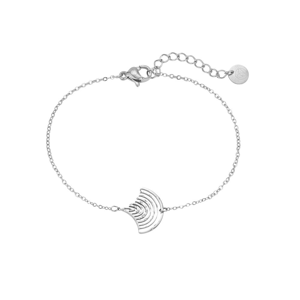 17cm Shimmer Fish Tail With Simple Chain Stainless Steel Bracelet       