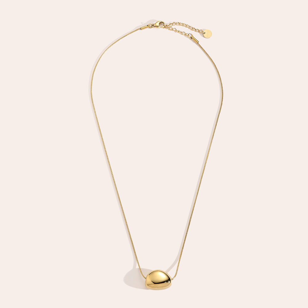 42cm Classic Bean stainless steel necklace        