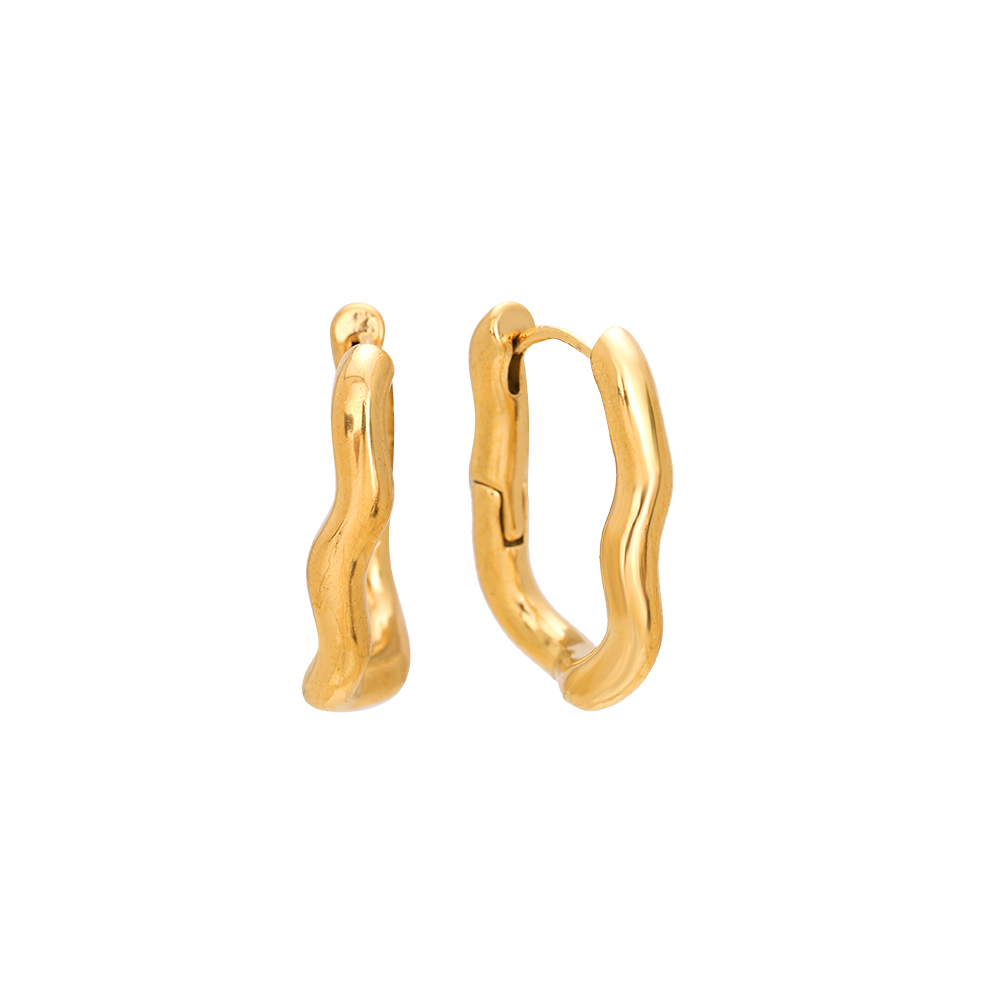 Small Molten Chain Link stainless steel earrings