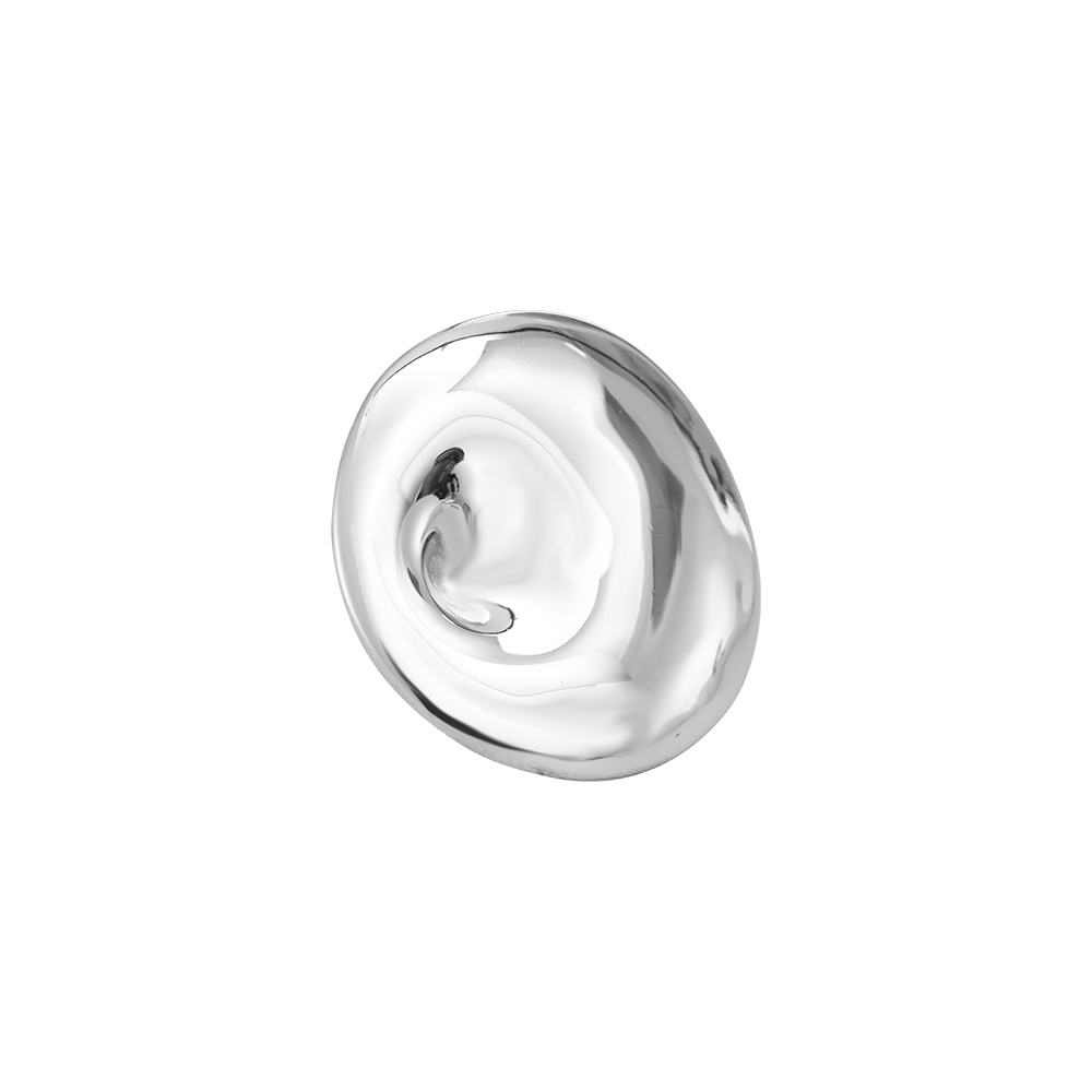 Round Plate With Sunken Simple Stainless Steel Ring    