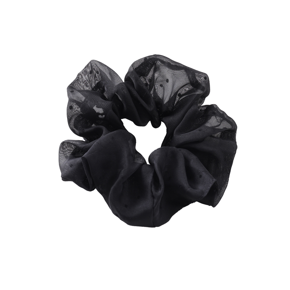 Black Points Monochrome Scrunchie 