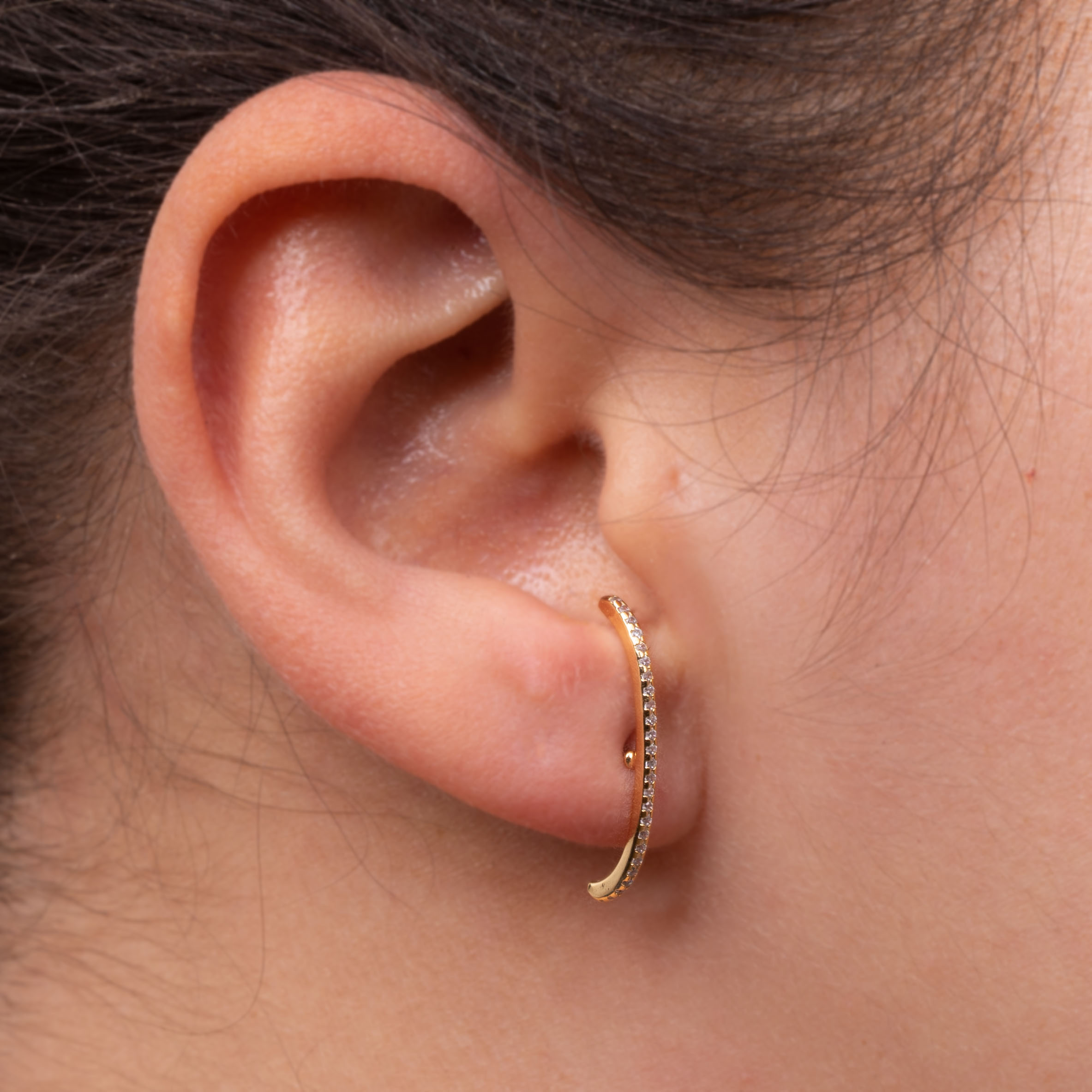 2.1 cm Destiny gold-plated earring