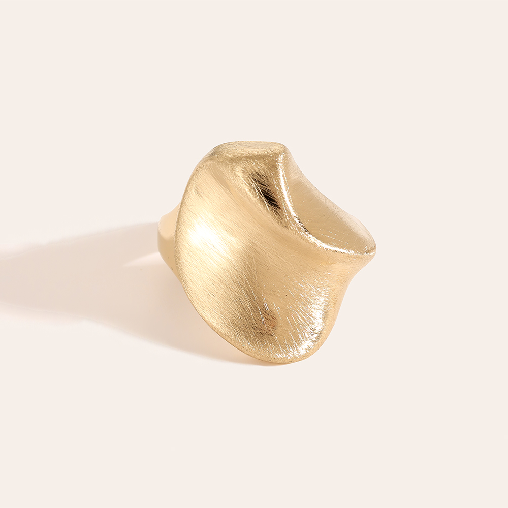 Matte Dick Print Edelstahl Ring     