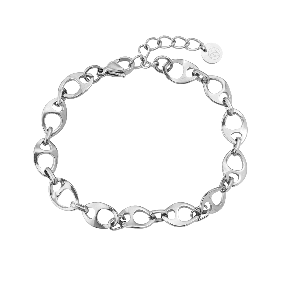 17cm Uneven Cute Nose stainless steel bracelet    