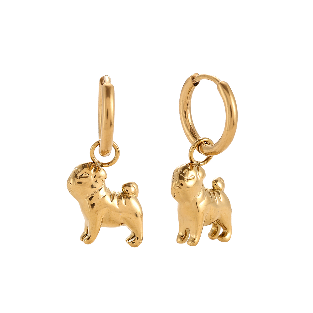  French Bulldog stainless steel earrings        