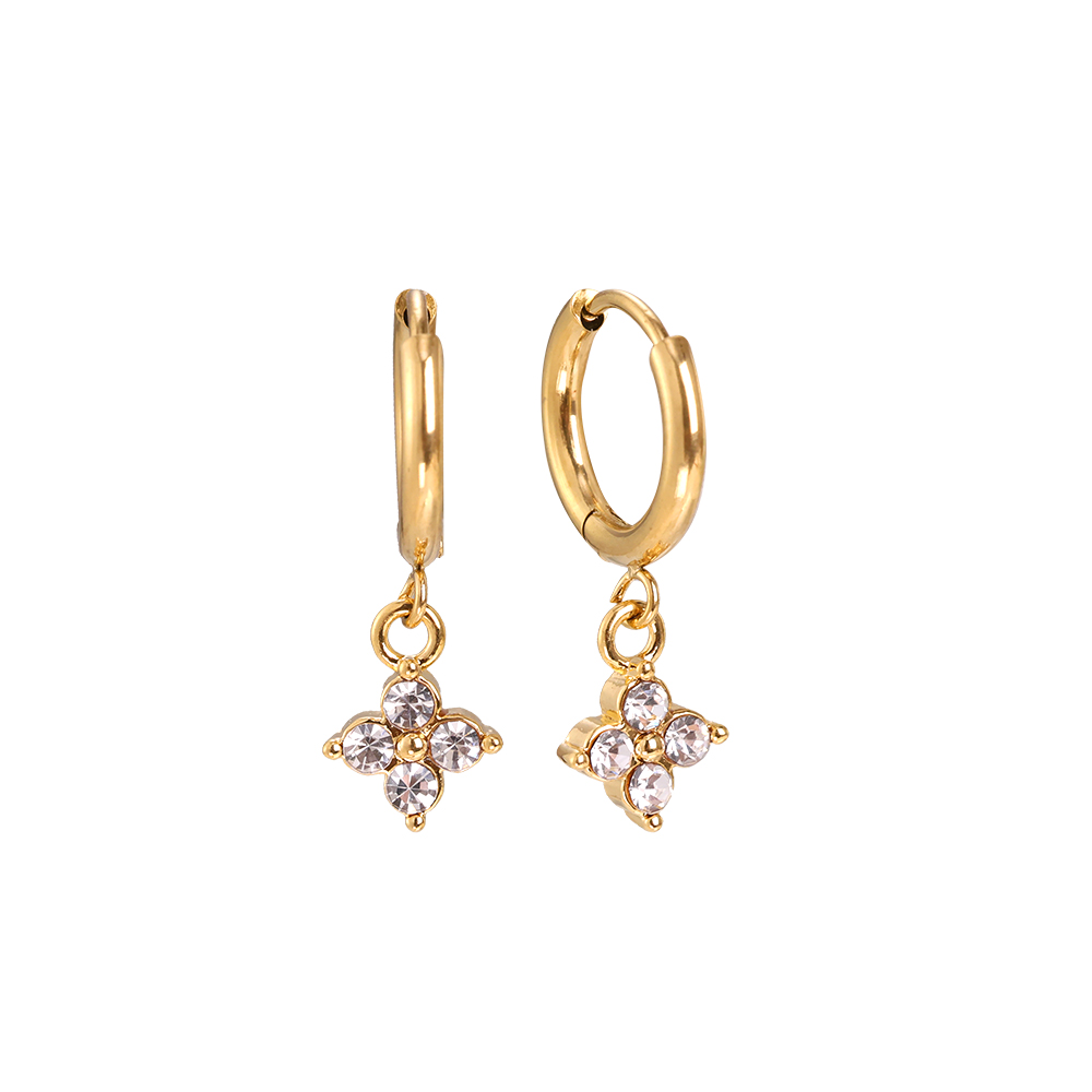 Diamond Clover stainless steel earrings  