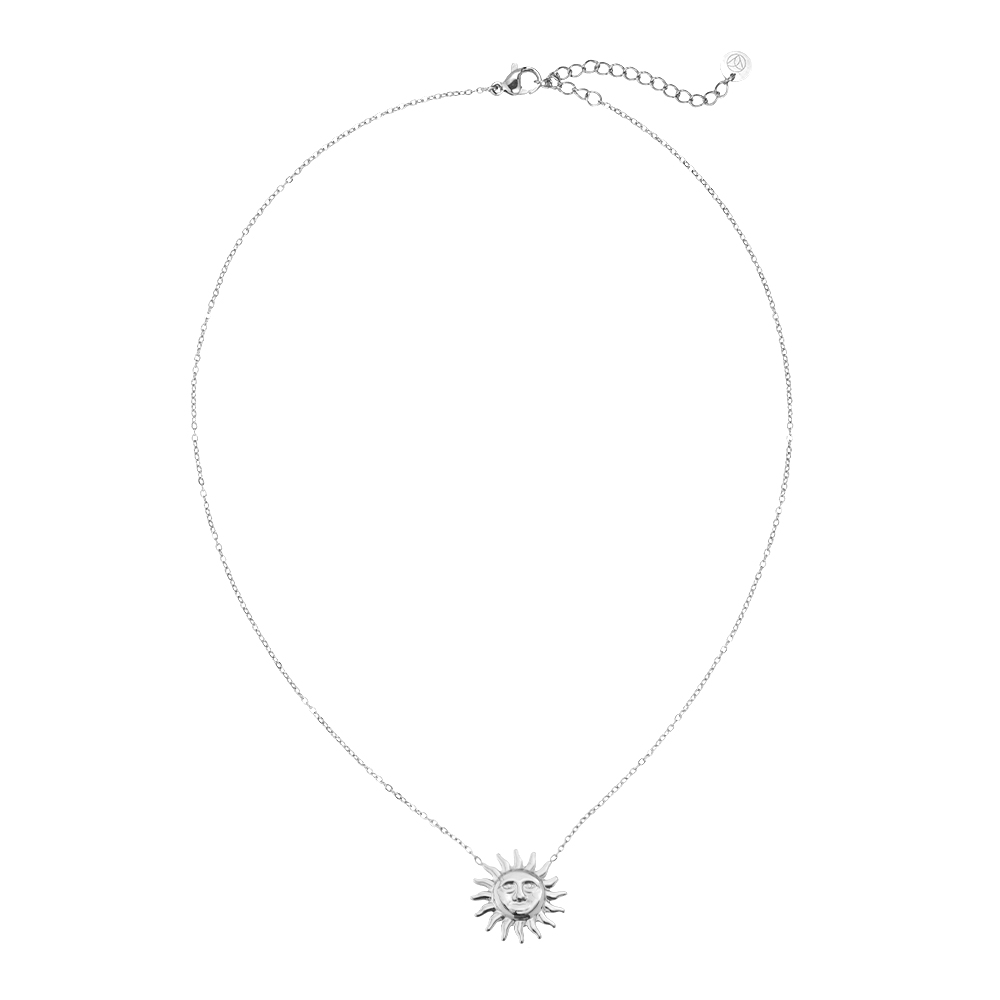 40cm One Sun With Simple Chain stainless steel necklace     