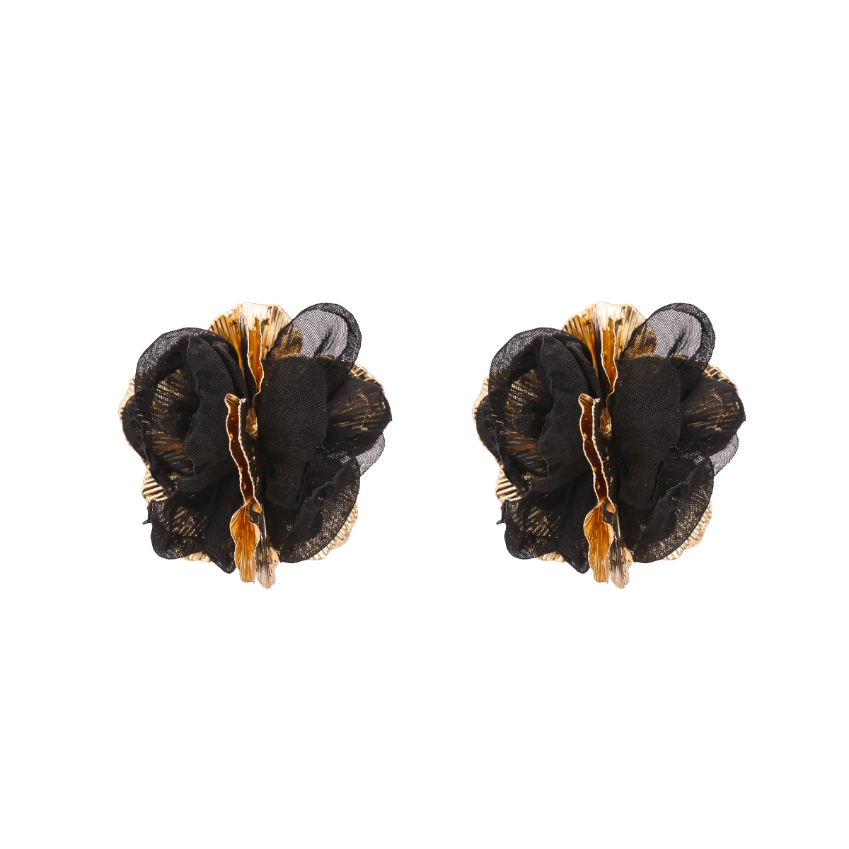 6 Colours Gold Flower Earrings    