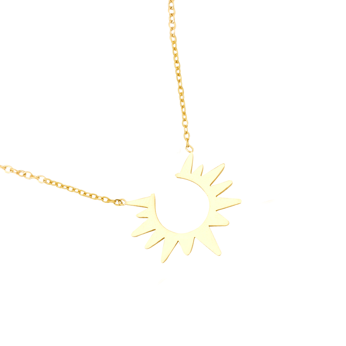 45cm Apollo's Sun stainless steel necklace 