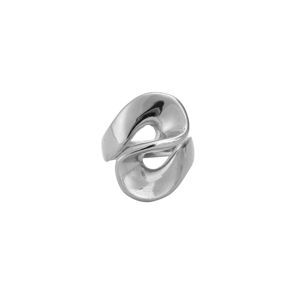 Doodle Twisted stainless steel ring   