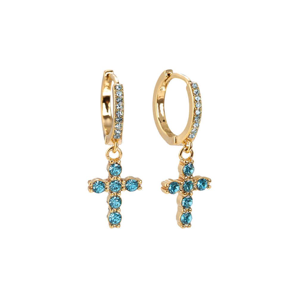 Super Diamond Cross stainless steel earrings   