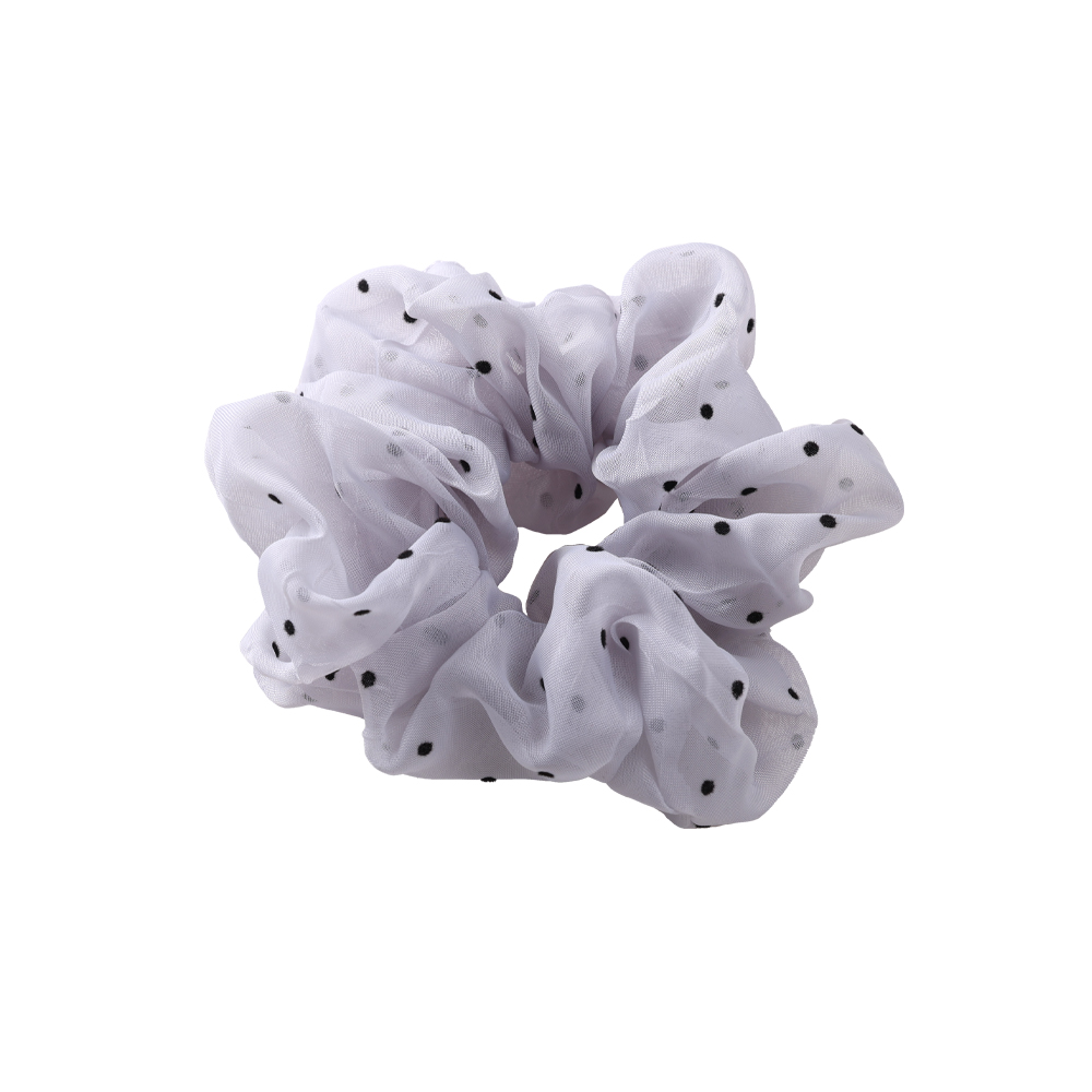 Black Points Monochrome Scrunchie 