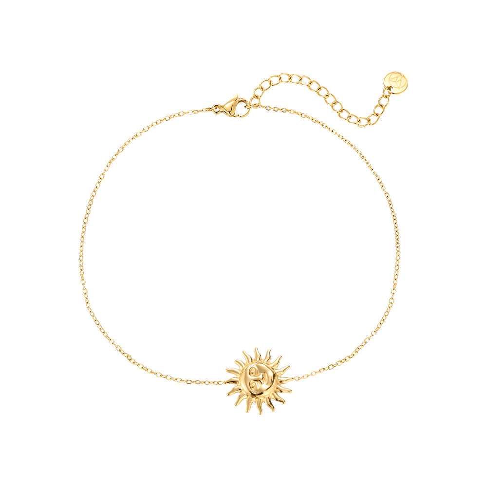17cm One Sun With Simple Chain Edelstahl Armband  