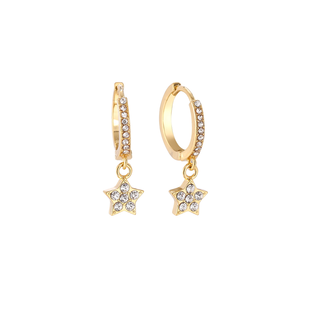 Star Made Of Mini Diamonds stainless steel earrings      