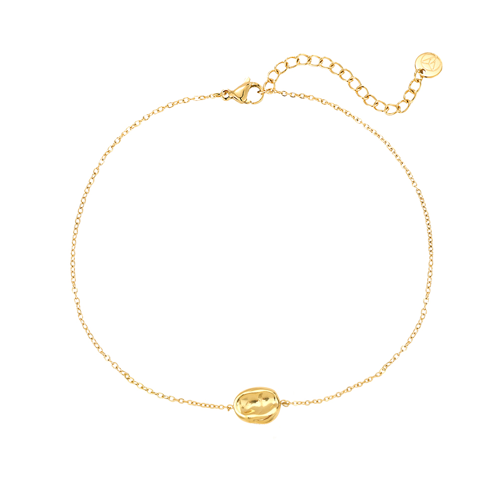  17cm Gold Plate Simple Chain Edelstahl Armkette    