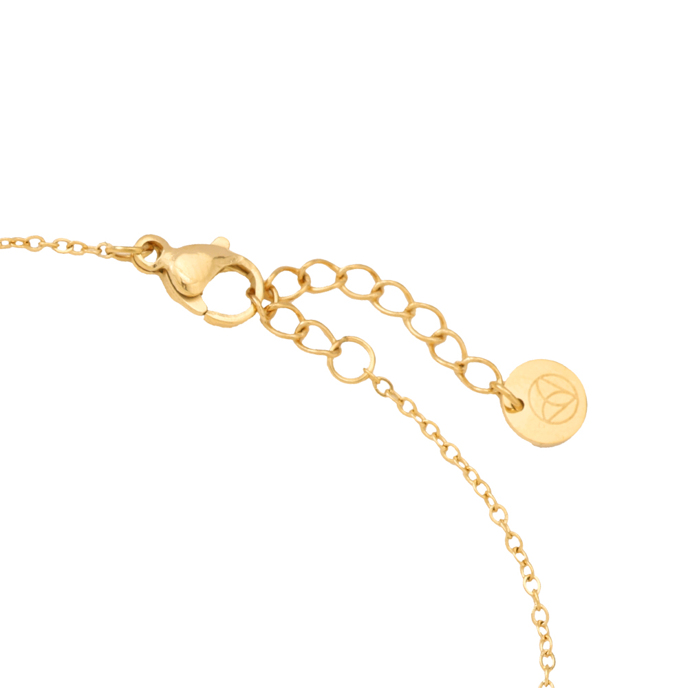  17cm Gold Matte Tube Simple Chain Stainless Steel Bracelet   