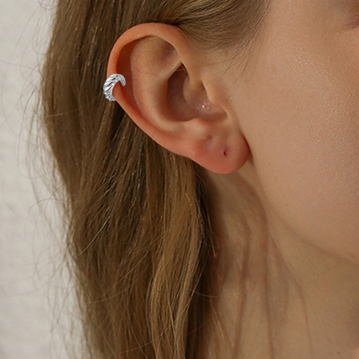 Croissant Edelstahl Earcuff