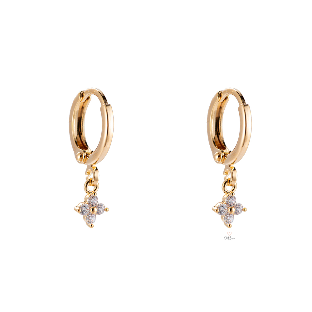Tiny Flower Gold-plated Earring Colour Edition