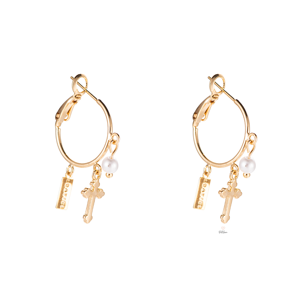 LOAVIBS Gold-plated earrings