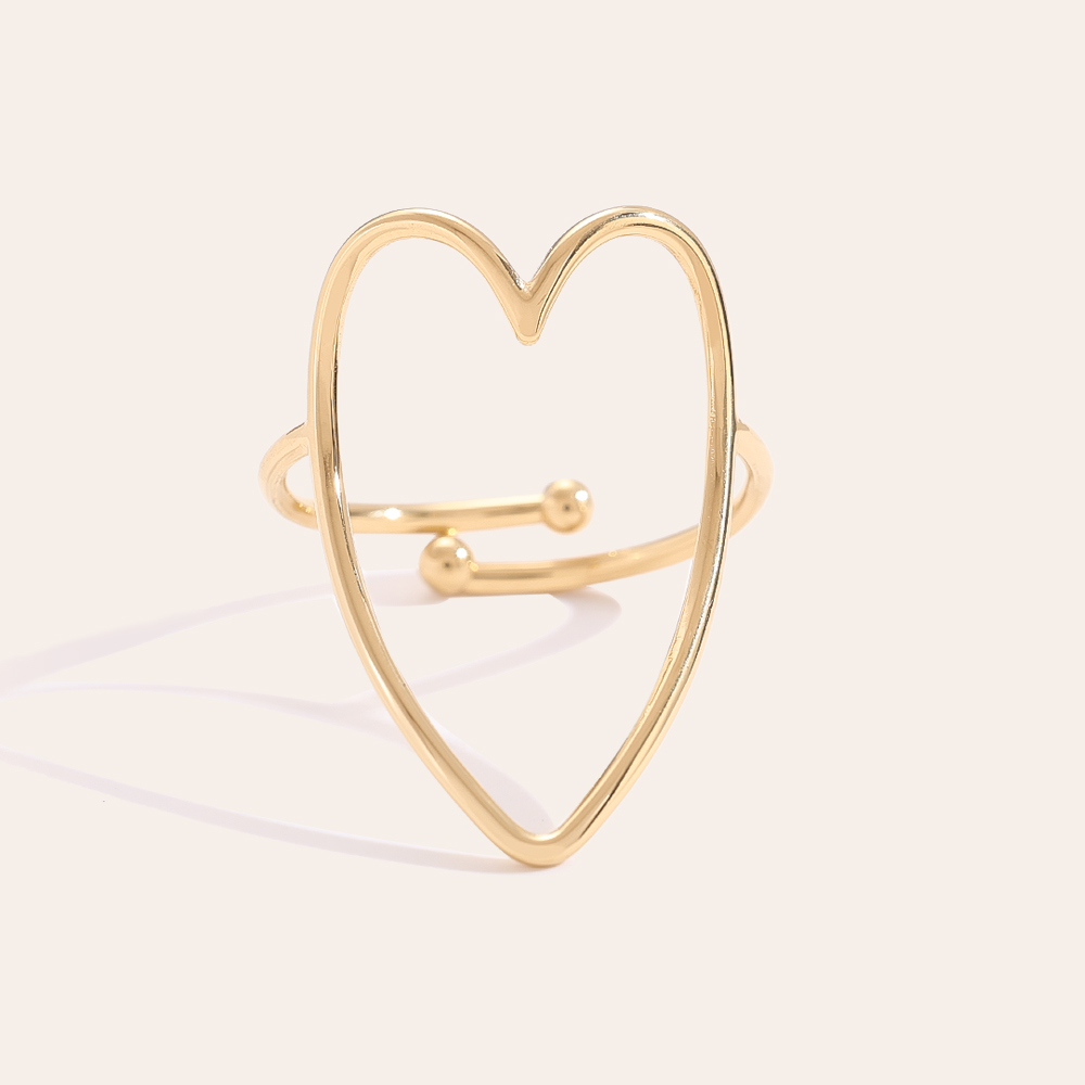 Easy Doodle Heart Edelstahl Ring        