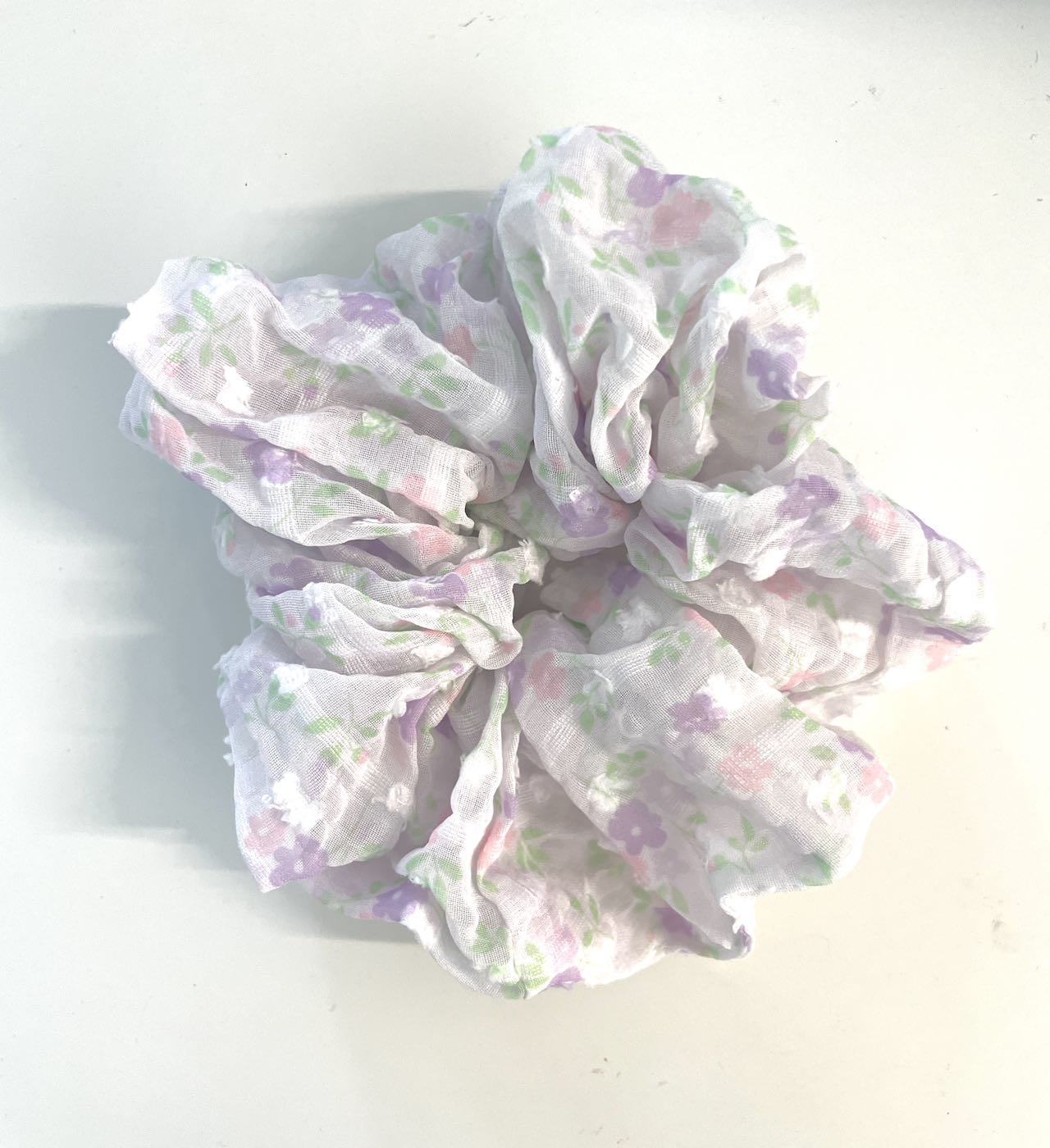 Small Floral Print Scrunchie